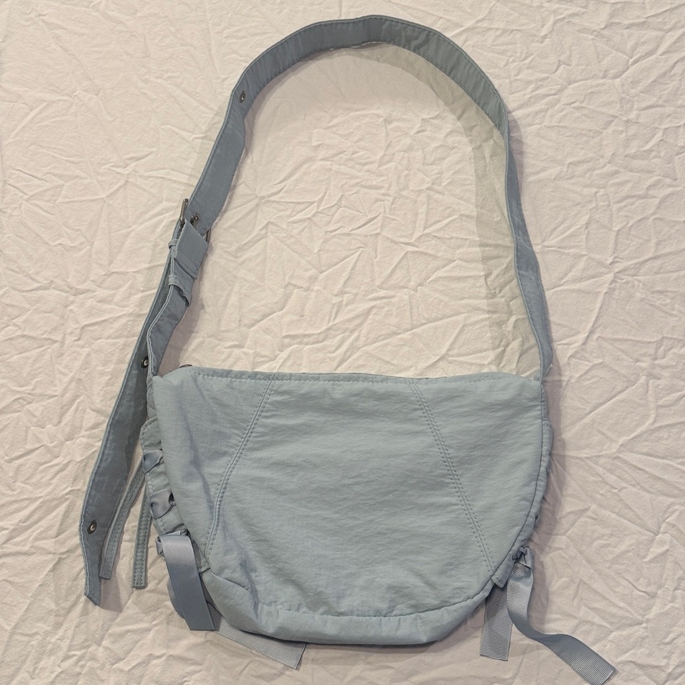 American Eagle Women's Safari Mini Light Blue Slouch Bag NWOT - Picture 5 of 11